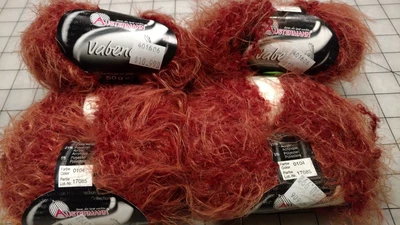 $23.95 • Buy Lot Of (4) Skeins Of Austermann Vabene Wool Blend Yarn -  Rust 