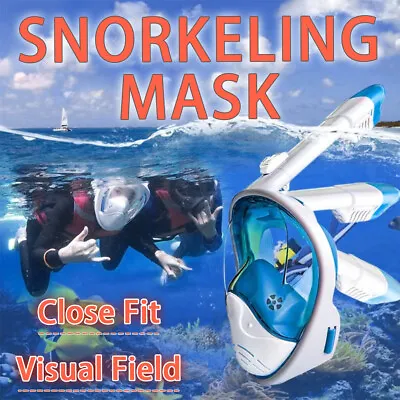 $28.99 • Buy Full Face Diving Seaview Scuba Snorkel Snorkeling Mask Swimming Goggles GoPro