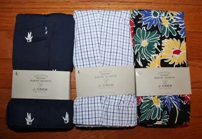 THREE (3) NEW NWT Mens J.Crew J. J Crew Boxers Boxer Shorts Underwear LARGE *B4 • $18.99