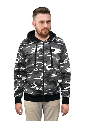 Mens Zip Up Jackets Hoodies Hooded Sweatshirt Fleece Plain Hoody Jumper Pullover • £14.99