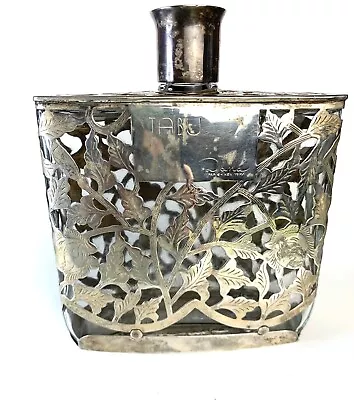 1930 S Tabu Dana Clear Glass Perfume Bottle Set In Serling Silver Openwork  • £160.86