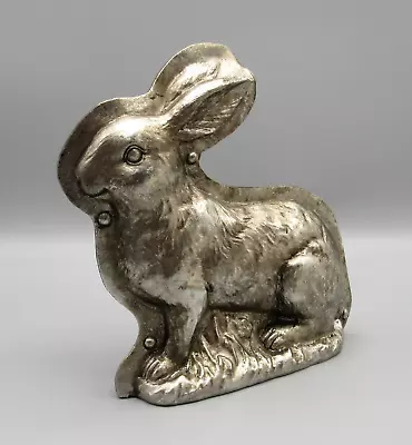 Vintage Style Faux Tin Easter Bunny Rabbit Chocolate Cookie Mold Figurine DÉcor  • $29.97