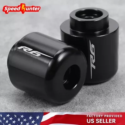 R6 Hand Grips Handlebar Bar Ends Caps For YAMAHA YZF R6 YZF-R6 2006-2020 Black • $15.99