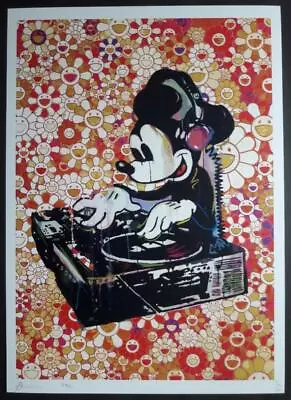 MICKEY MOUSE PRINT POSTER ART RECORD SPIN DEATH NYC Ltd EDITION SIGNED GRAFFITI • $49.95