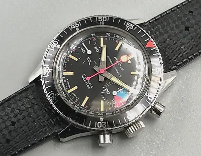 RARE VINTAGE FORTIS MARINEMASTER 70s Ref8002 Valjoux7733 DIVER CHRONOGRAPH WATCH • $2599