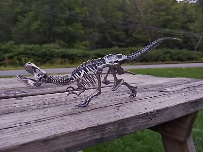 T-rex Skeleton Hand Made 27.6ozt Sterling Sculpture Statue • $22500