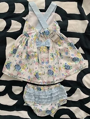 TU Baby Girls 2 Pieces Floral Dress Set 9-12 Months ( Brand New With Tag ) • £8.99