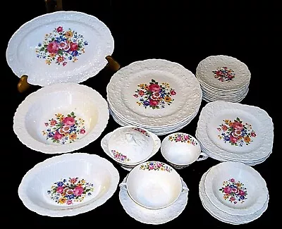 Vintage Pope-Gosser Embossed Floral #25004 Rose Point China. Made In The U.S.A. • $3.99