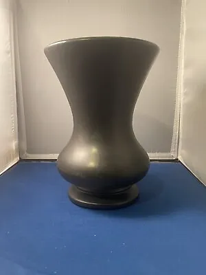 McCoy Garden Club 1958 Modern Art Pottery Matte Black Vase 336 • $42