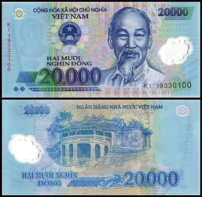 Vietnam 20000 Dong 2019 P-120j UNC Polymer • $3.49