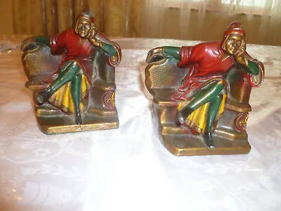 Vintage  Old K&O Kronheim & Oldenbusch Dante Alighieri Bookends 1920's • $175