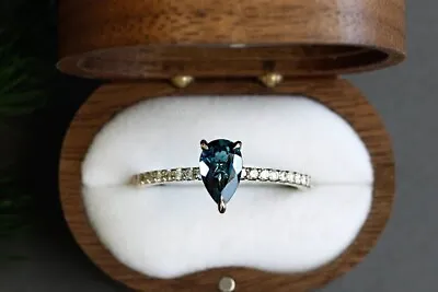 Teal Montana Sapphire Ring 925 Sterling Silver Ring September Birthstone Ring • $40.42