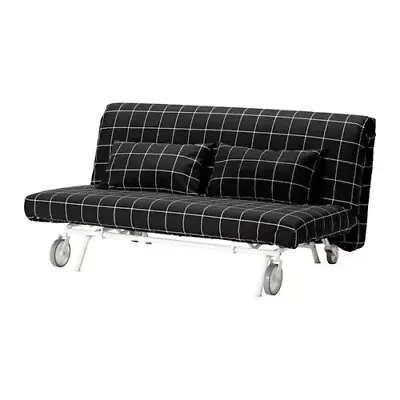 Ikea PS 2-Seat Sofa-Bed Cover - Rute Black/White 401.847.90 • £135