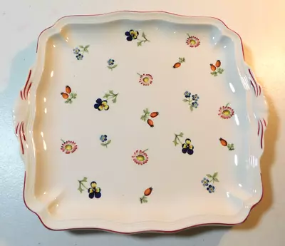 Villeroy & Boch  Petite Fleur  Pattern Square Handled Cake Plate 9 1/2  Germany • $28.99