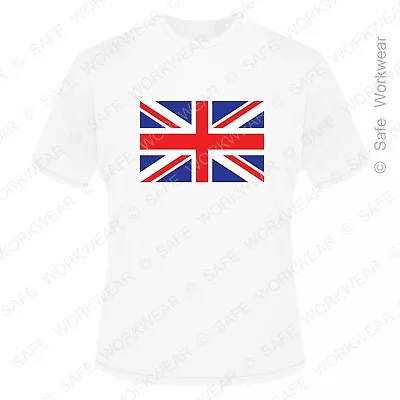 T-Shirt - Union Jack - 100% Cotton - Great Britain - UK Flag Print - Mens Unisex • £7.99