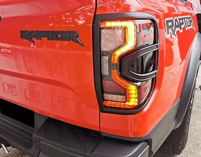 Black Tail Light Tailgate Garnish Armor Cover Suitable For Ford Ranger 2022 - 24 • $59.95