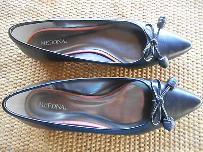 Womens Merona Black Slip On Flats Shoes Size 6 • $19.95