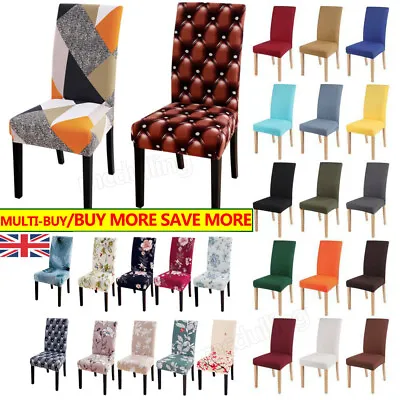 £1 • Buy Universal Stretch Elastic Dining Chair Covers Slipcover Seat Cover Party Decor