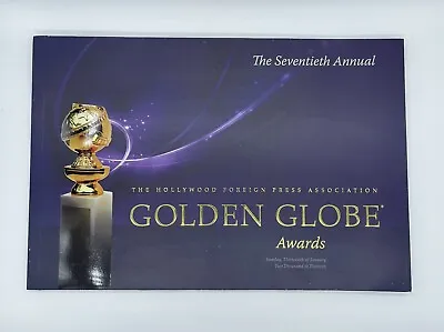 $24.95 • Buy 70TH Annual GOLDEN GLOBE AWARDS Participant Program 2013 HFPA NBC