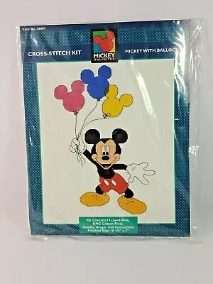 Disney Mickey Unlimited Mickey With Balloons 36001 Counted Cross Stitch Kit New! • $9.99