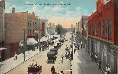 LAWRENCE AVENUE EAST ELLWOOD CITY PENNSYLVANIA POSTCARD (c. 1910) • $9.95