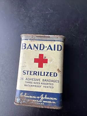 OLD VINTAGE 1930's 1940's BAND-AID TIN • $14.95