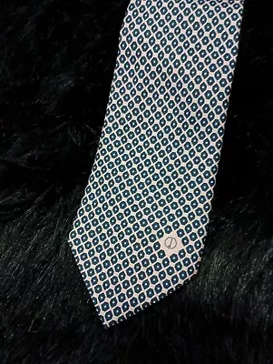 Dunhill Neck 100% Silk Tie - Men's Navy Pink Diamond Necktie 56  Made Italy B4 • $12