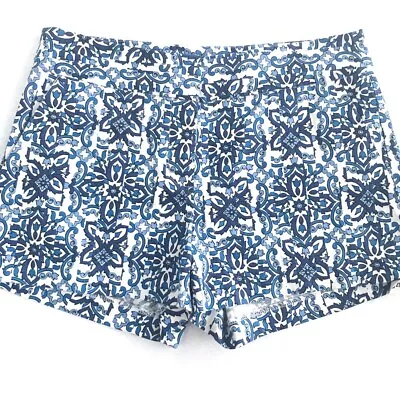 Milly Womens Booty Mini Shorts Blue Floral Hook & Bar Stretch Pockets 2 New • $10.44