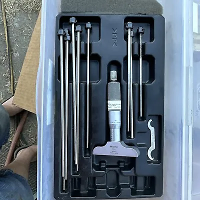 Mitutoyo MW-0155 Mechanical Digital Depth Micrometer 0-6  With 11 Rods. And Tool • $120