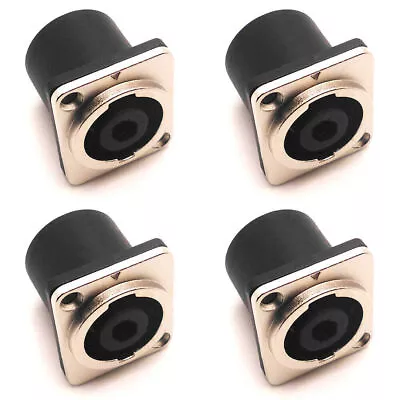 4pcs AFT 4 Pole Speakon Chassis Panel Mount Connector W/ Metal For Neutrik NL4MP • $11.50