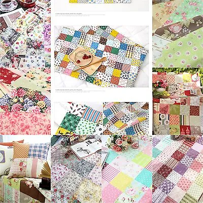 Quilting Fabric Cotton Patchwork Square Bundle Sewing Fabric Craft Quilt Fabric • £5.99