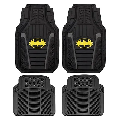 4pc Batman The Dark Knight Car Truck All Weather Heavy Duty Rubber Floor Mats • $54.77