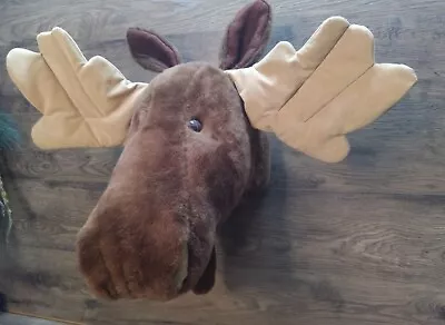 Lady Slipper Designs Plush Moose Head Wall Mount Stuffed Animal Wall Hanging  • $18.99
