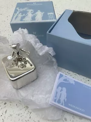 Wedgwood London Bear Music Box Christening Baby Shower Gift Silver Plated • £45