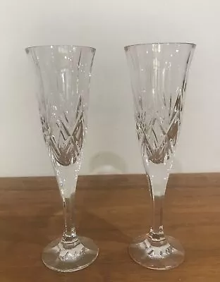 2 Bohemia Crystal Quality Crystal Champagne Flutes - 175ml • $45