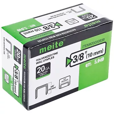 Meite 20 Gauge 1/2  Crown Upholstery Staples 1/4  3/8  1/2  5/8  Length (GAL) • $10.50