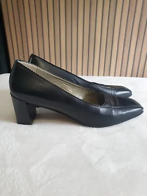 £18 • Buy Jaime Mascaro Court Shoes Size Uk 7 (40 C) Black Leather Heels