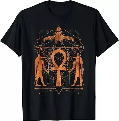 NEW LIMITED EAnkh Egyptian Sacred Geometry Metatrons Cube T-Shirt S-3XL • $22.55