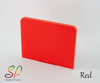 Red Acrylic Sheets With Or Without Adhesive Back 3mm Cast Acrylic • £8.33