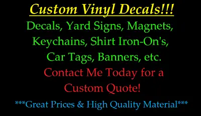 ~*~ CUSTOM ORDER VINYL DECAL For Walls Banners Signs Tag Monster Low Price • $0.99