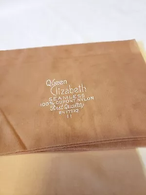 Vintage Queen Elizabeth Nylon Stockings Sz 11 • $5