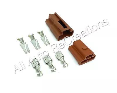 3 Way Brown Connector Plugs & Terminals Suits Holden LH LX HQ HZ WB VB Torana • $13.50