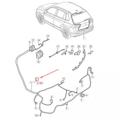 New Volkswagen Tiguan Ad Mk2 Aerial Amplifier Adaptor Wiring 5na971175 • $62.40