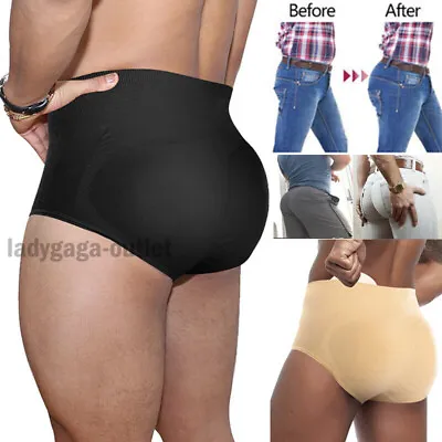 Men Padded Underwear Briefs Boxers Butt Lifter Hip Enhancer Shorts Shaper Pants • $15.79
