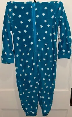 NWT - Retail $19 - 4-5 XS - Dip Long Sleeve Footless Zip Up Sleeper - Teal/Stars • £11.26