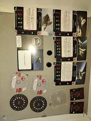 X Wing 2nd Edition Rebel Sheathipede Class Shuttle Cards Base Dials X 2 • £6