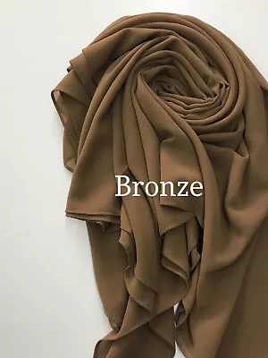 £3.89 • Buy Chiffon Scarf Hijab High Quality Elegant Sarong Shawl Wrap Plain Maxi Soft