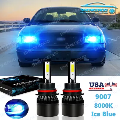 For FORD Crown Victoria 1999-2011 9007 HB5 8000K LED Headlight Bulbs Hi-Lo Beam • $17.63