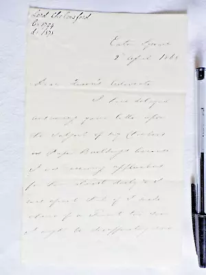 1st Baron Chelmsford Frederick Thesiger Signed Letter  1868 • £12