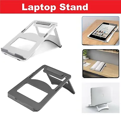 Aluminum Laptop Stand Portable Foldable Adjustable Universal Desk Tablet Holder • $28.49